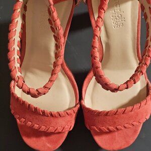 Suede Coral Platform Sandals